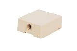 6C RJ11 SINGLE SURFACE BOX ALMOND