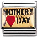 NOMINATION Italian Charm in stainless steel, enamel and 18k gold writing (MOTHER' S DAY)