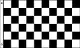 Black and White Checkered 2x3 Flag
