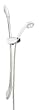 Alsons 1521BX Full-Spray Hand Shower with Contemporary Wall Bar Unit, White/Chrome