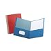 Oxford 78513 Twin Pocket Portfolios, Recycled, Assorted Colors, 25/Box