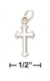 Sterling Silver Mini 1/2 Inch Cross Charm With Branched Ends