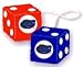 Official NCAA Licensed College Team Spirit Fuzzy Dice shape Mirror Danglers - Florida Gators