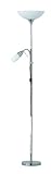 Trio-Leuchten 471910207 Energiespar-Fluter,1xE27/25W+Flex-Lesearm E14/9W,Nickel matt,Glas opal matt