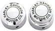 Chrome -Rear Axle Nut Cover Kit-H-D&reg; Motor Co. Collection