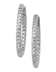 Diamond Earring 14K White Gold 3/4 Ct Tw