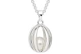 Sterling Silver Swarovski Pearl Pendant w/Chain
