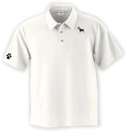 Schnauzer Embroidered Men's Cotton Golf Shirt