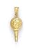 14k Golf Tee Ball Pendant