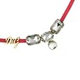 Rocks Hot Pink Ribbon Suede and Rhinestone Necklace