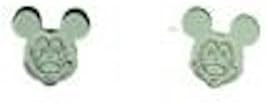 Disney Mickey Mouse Head Stud Earrings Sterling Silver 925