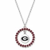 Georgia Bulldogs Spirit Crystal Logo Wreath Necklace