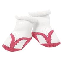 Elegant Baby Hot Pink Flipflop Booties Socks- 0-6 months