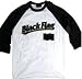 BLACK FLAG - Logo - Black / White Baseball Jersey