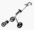 Silver ATC Push Cart from Izzo Golf