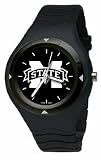 MISSISSIPPI STATE UNIV SHADOW BLACK SPORTS WATCH WITH WHITE