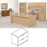 Two-Drawer Lateral File Pedestal, Rich Wood Veneer, Bourbon Cherry, 36wx24dx29h (BSXBW2170HH)