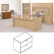 Two-Drawer Lateral File Pedestal, Rich Wood Veneer, Bourbon Cherry, 36wx24dx29h (BSXBW2170HH)