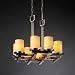 CNDL-8770 - Justice Design - Dakota 8-Light Zig-Zag Chandelier - Candlearia - Dakota