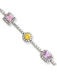 Sterling Silver Multicolor CZ Bracelet