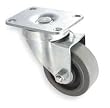 Industrial Grade 1UHX2 Swivel Caster, 5 In, 325 Lb, Soft Rubber