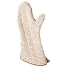San Jamar 817TMSB Heavy Duty Terry Cloth Temperature Protection Oven Mitt with Steam Barrier, 17" Length, Natural