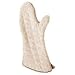 San Jamar 817TMSB Heavy Duty Terry Cloth Temperature Protection Oven Mitt with Steam Barrier, 17" Length, Natural