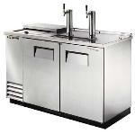59 in Club Top Draft Beer Cooler, SS, 2 Faucets, 2 Door, Holds 2 Kegs