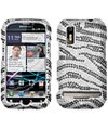 Rhinestones Protector Case for Motorola Photon 4G MB855, Zebra Stripes Full Diamond