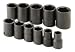 1/2 In Drive 6 Pt Standard Fractional Impact Socket Set - 11 Piece