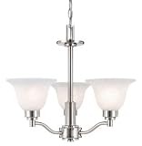 Westinghouse 6664000 3 Light Churchville Chandelier, Brushed Nickel