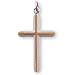 Sterling Silver and 24K Gold over Sterling Silver Two Tone Cross and 24-inch Chain