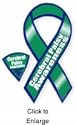 Cerebral Palsy Awareness 8" Ribbon Car Magnet