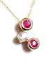 Bezel Ruby & Diamond Bubbles Pendant - JewelryWeb