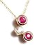 14k Bezel Ruby & Diamond Bubbles Pendant (Clearance Priced)