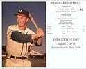 Hall of Fame Induction Photo Card Eddie Mathews