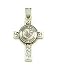 Antiqued Sterling Silver US Marine Corp Irish Celtic Knot Cross Pendant