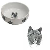 Akita Paw Print Bowl, Porcelain by Rosalinde (7 in. x 2.5 in. deep)