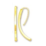 14k Yellow Elegant Curvy Drop Earrings
