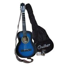 38 BLUE Acoustic Guitar w Carrying Bag & Accessories