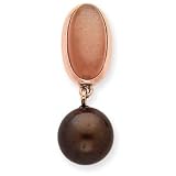 14K Rose Gold With Moonstone and Lt Brown Pearl Pendant