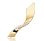 1/3 Carat Diamond Prong Sash Twist 14k Yellow Gold Pin