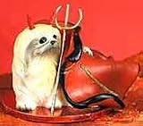 Pekingese Devil Figure