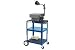 Blue Big Wheel Steel Audio Visual & Instrument Cart