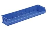 Akro Bins 33W Stacking Bin 33 X 8-7/10 X 5 Blue. Package of 4