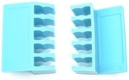 KLOUD ® Set of 2 Blue Desktop Cord / Cable Clip Organizer Clamp Divider Management with 5 Raceways plus KLOUD Cleaning Cloth