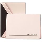 Engraved Pink Mist Thank You Notes