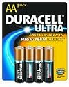Duracell Ultra AA Alkaline Batteries, 8-Count Package (Pack of 2)