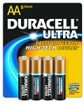 Duracell Ultra AA Alkaline Batteries, 8-Count Package (Pack of 2)