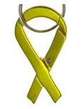 Yellow Ribbon Key Chain Ring